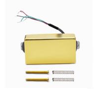 Paire de micros Humbucker classique Alnico 5 magnétiques avec cadre en laiton - Capacité de robinet pour rock pour guitare jazz blues - Système de son magnétique passif - Argenté (D)