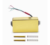 Paire de micros Humbucker classique Alnico à 5 aimants avec cadre en laiton pour guitare jazz blues mise à niveau du système sonore magnétique passif argenté (C)
