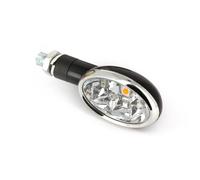 Paire de mini clignotants LED Ovale - noir