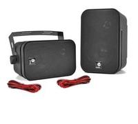 e-audio Paire de Mini Enceintes 100W Noires 3,5" 2 Voies de Haute qualité