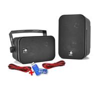 Paire de mini enceintes 100W noires 3,5"" 2 voies de haute qualité+Clé USB 32G