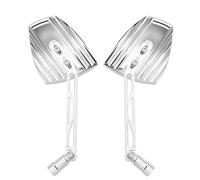 Paire de Miroir Compatible pour Beaucoup Véhicules Chrome M10 Filetage Côtés