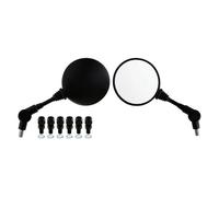 PAIRE DE MIROIRS RONDS UNIVERSELS AVEC ADAPTATEURS PLIANTS POUR MOTO SCOOTER
