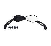 PAIRE DE MIROIRS UNIVERSELS NOIR POUR MOTO SCOOTER AVEC ADAPTATEURS PLIABLES