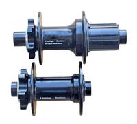 Paire de moyeux de roue de vélo avant 100 mm arrière 142 mm 12 mm essieu traversant 24H 6 boulons compatible avec cassettes HG 11/12 vitesses (avant et arrière)