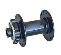 Paire de moyeux de vélo en aluminium léger 100 mm avant 142 mm arrière 12 mm essieu traversant 24 trous de rayons 11/12 vitesses pour cassette HG 6 boulons roulements scellés (moyeu avant)