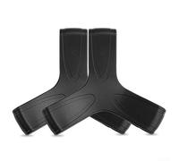 Paire de palmes en silicone avec fixation triangulaire pour une fixation sûre des palmes de natation et de plongée (XL (42-45) Noir