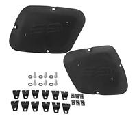 Paire de pare-chocs de protection de culasse de moto, aluminium anodisé noir 3 mm et acier inoxydable - Convient pour R1200GS et R1200GS ADV 2014-2019 - Protection de couvercle de