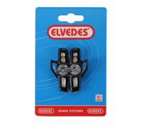 Paire de patins de frein plus portes patins Alu Elvedes Campag Blanc