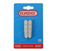 Paire de patins de frein remplacement route Elvedes Shimano Blanc