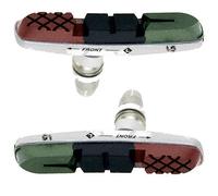 Paire de patins V-Brake triple gomme avec support aluminium
