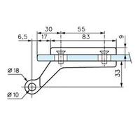 Paire de paumelles pour feuillure de 35mm lagune chromé mat - STREMLER - 4200.31.0 X 2 Noir G