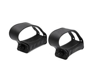 Paire de pédales 1/2 avec sangles antidérapantes pour vélo d'appartement | Réglables, rechange, vélo d'appartement, pédalier intérieur, antidérapant