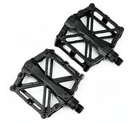 Paire de pédales de vélo BMX VTT 9/16" Roulement en métal robuste (Noir)