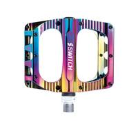 Switch! Pédales Gravel Freeride - Paire alu CNC 100 x 90 mm Doré Multicolor