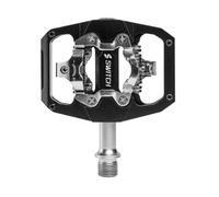 Paire de pédales gravel - SWITCH - plate automatique alu - Shimano Spd - noir