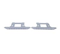 Paire de pédales latérales en alliage d'aluminium, accessoires de plaque de repose-pieds adaptés à la voiture sur chenilles AXIAL SCX10 1/10 RC (Type B en argent)