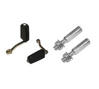 PAIRE DE PEDALES + MANIVELLES CHROME CYCLOMOTEUR MOBYLETTE DROIT + GAUCHE CAOUTCHOUC ACIER PEDALE MANIVELLE & Clavette Pédalier Vélo, 9mm x 43mm, Lot de 2