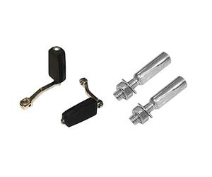 PAIRE DE PEDALES + MANIVELLES CHROME CYCLOMOTEUR MOBYLETTE DROIT + GAUCHE CAOUTCHOUC ACIER PEDALE MANIVELLE & Clavette Pédalier Vélo, 9mm x 43mm, Lot de 2
