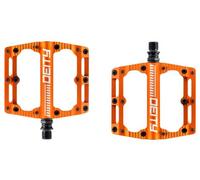 Paire de pedales plates deity black kat orange