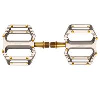 Ht Components Ar09 Titanium Axle Pedals Doré Grey