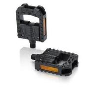 Paire de pédales pliables pour vélo XLC PD-F01 - Noir avec catadioptre de sécurité