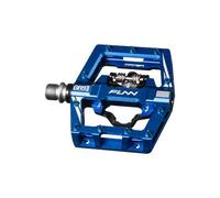 Funn Mamba S Pédales VTT Clipless, Pédales VTT à Clip Simple Face, Compatibles avec Les Cales SPD, Pédales de Vélo avec Axe CrMo de 9/16 Pouces pour VTT/BMX/Cyclisme Gravel (Bleu)