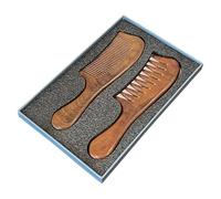 Paire de peignes en bois pour cheveux : accessoire de coiffure en bois