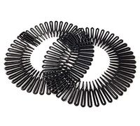 Paire de peignes pour cheveux, disponible en 3 couleurs, design astucieux noir