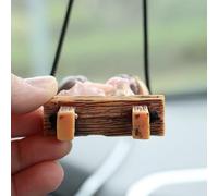 Paire de pendentifs de rétroviseur - 5,5 x 7,5 cm - Ornement d'amateurs de dessin animé - Pendentif balançant pour garçon et fille - Décoration mignonne de rétroviseur de voiture - Accessoire suspendu