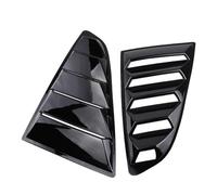 Paire de persiennes de vitres arrière, aileron, aspect carbone, Compatible Pour Ford Mustang 2015, 2016, 2017, 2018, 2019, 2020, décoration autocollante(Glossy Black)