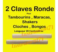 PAIRE DE PETITES CLAVES RONDE PETIT DIAMETRE