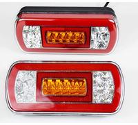 Paire de petits feux arrière LED 12 V avec 4 fonctions pour châssis de remorque