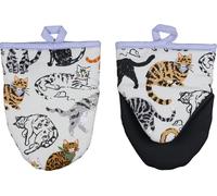 Paire de petits gants de cuisine Feline Friends