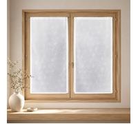 Homemaison 813196 Paire de Vitrage Etamine Imprimé Petits Pois Polyester Blanc/Argent 60 x 160 cm