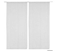 Paire de Petits voilages en Lin Blanc 38x90 cm