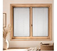 Paire de petits voilages en organza à rayures Gris clair 60x120 cm