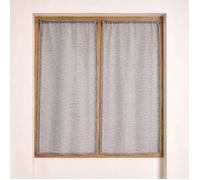 Paire de petits voilages organza uni Gris clair 80x160 cm
