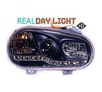 Paire De Phare À LED DRL LHD Clair Noir Pour VW Golf IV 97-03