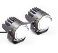 Paire De Phare À LED Universel Pour Moto, Mat Noir