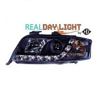 Paire De Phare LED DRL LHD Clair Noir Pour Audi A6 Typ 4B 01-04