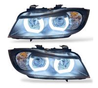 Paire De Phare LHD 3D Angel Eye Clair Noir Xénon Pour BMW Série 3 E90 E91 05-08