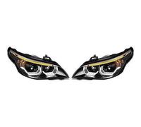 Paire De Phare Projecteur À Gauche Yeux D'Ange Noir H7 Pour BMW E60 E61 2003-07