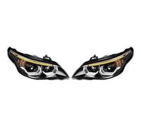 Paire De Phare Projecteur À Gauche Yeux D'Ange Noir H7 Pour BMW E60 E61 2003-07