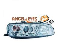 Paire De Phare Projecteur À LHD Yeux D'Ange Clair Chrome Pour Fiat Punto 99-03