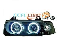 Paire De Phare Projecteur CCFL Clair Noir BMW 3 Série E36 90-99