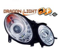 Paire De Phare Projecteur LED Dragon Clair Chrome D2S H7 Pour Mercedes W211