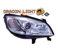 Paire De Phare Projecteur LED Dragon Clair Chrome Pour Vauxhall Zafira 99-05