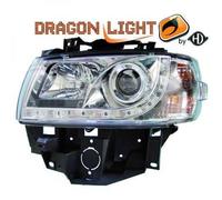 Paire De Phare Projecteur LED Dragon Clair Chrome Pour VW T4 Caravelle