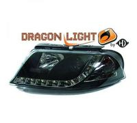 Paire De Phare Projecteur LED Dragon Clair Noir H1 H1 Pour VW Passat 00-05